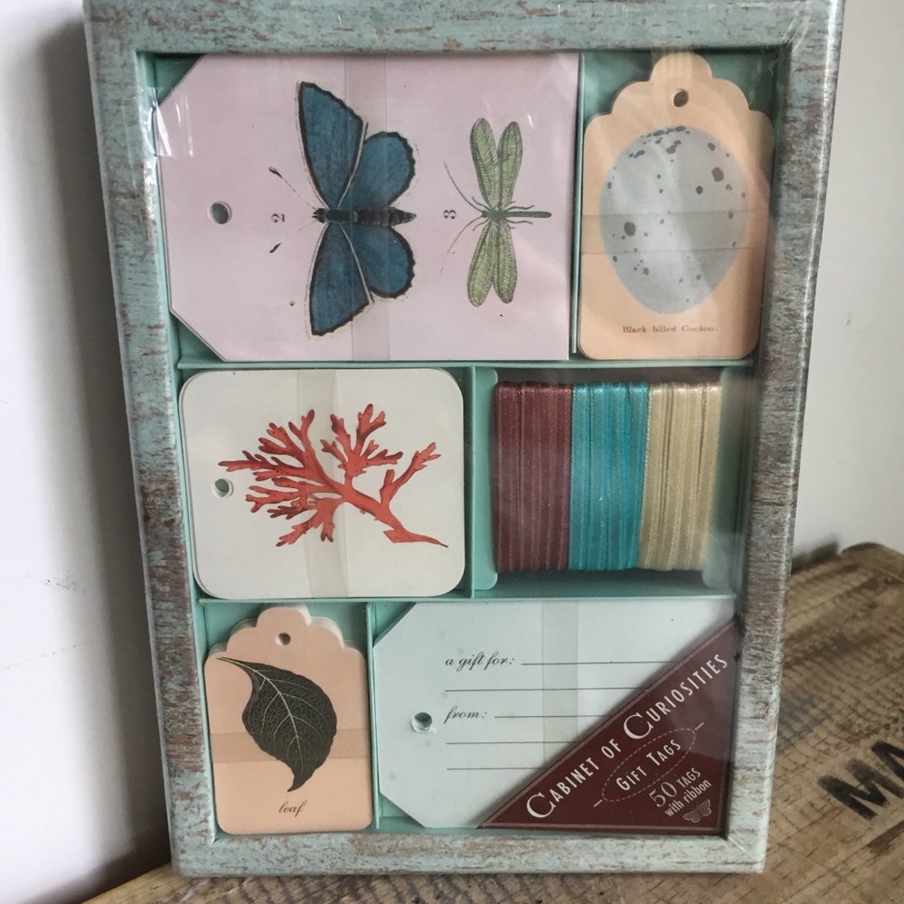 Cabinet of curiosities potter style gift tag set